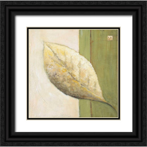 Leaf Impression - Olive Black Ornate Wood Framed Art Print with Double Matting by Salemink-Roos, Ursula
