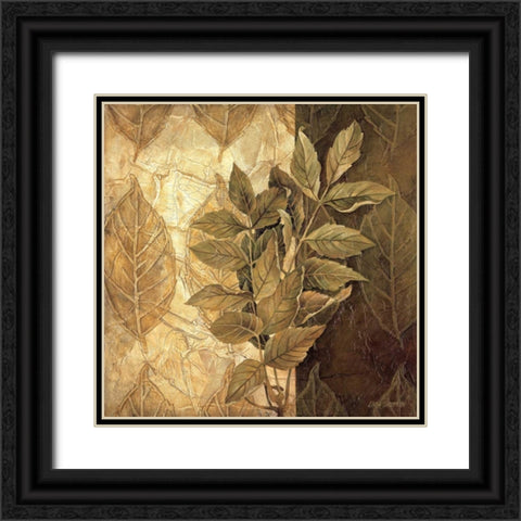 Leaf Patterns IV Black Ornate Wood Framed Art Print with Double Matting by Thompson, Linda