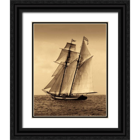 Under Sail II Black Ornate Wood Framed Art Print with Double Matting by LeBlanc, Frederick J.