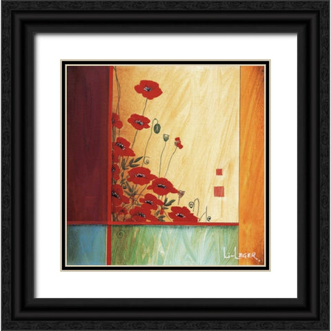 Along the Garden Wall Black Ornate Wood Framed Art Print with Double Matting by Li-Leger, Don