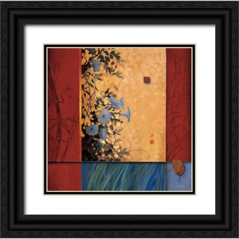 Artists Garden Black Ornate Wood Framed Art Print with Double Matting by Li-Leger, Don