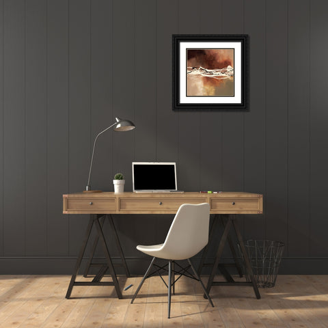 Copper Melody I Black Ornate Wood Framed Art Print with Double Matting by Maitland, Laurie