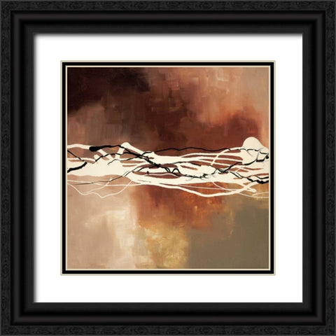 Copper Melody I Black Ornate Wood Framed Art Print with Double Matting by Maitland, Laurie