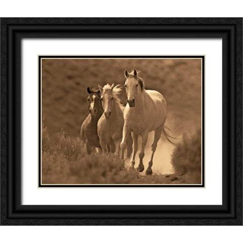 Rangers Black Ornate Wood Framed Art Print with Double Matting by Caro, Wendy