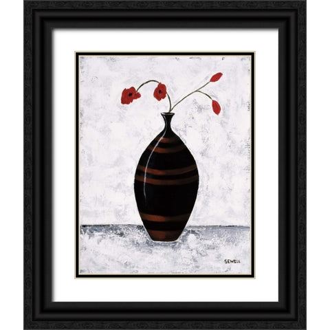 Eregansu II Black Ornate Wood Framed Art Print with Double Matting by Sewell, Krista
