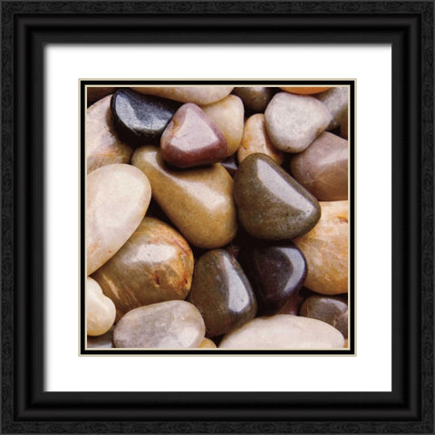 River Rocks Black Ornate Wood Framed Art Print with Double Matting by Maihara/Watt, Jeff/Boyce