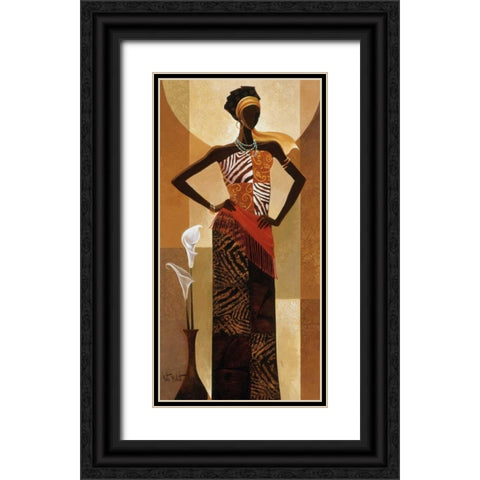 Amira Black Ornate Wood Framed Art Print with Double Matting by Mallett, Keith