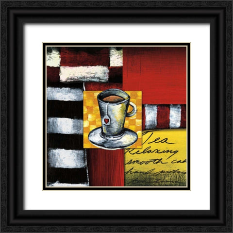Steeping Tea Black Ornate Wood Framed Art Print with Double Matting by Novak, Stacey