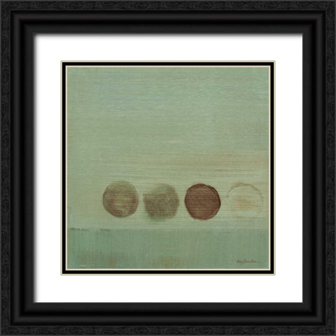 Aqua Drops I Black Ornate Wood Framed Art Print with Double Matting by Parker, Karen Lorena