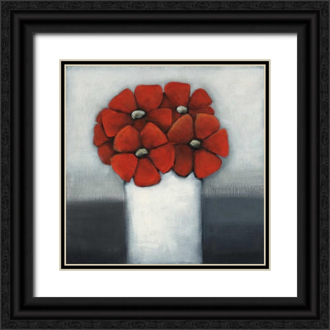 Loves Me Black Ornate Wood Framed Art Print with Double Matting by Alves, Helena