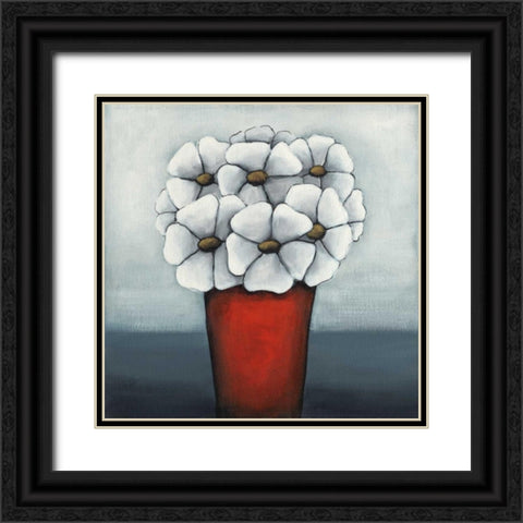 Loves Me Not Black Ornate Wood Framed Art Print with Double Matting by Alves, Helena