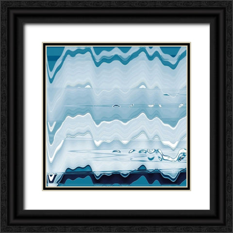 Ice Pools Black Ornate Wood Framed Art Print with Double Matting by Butler, Jane-Ann