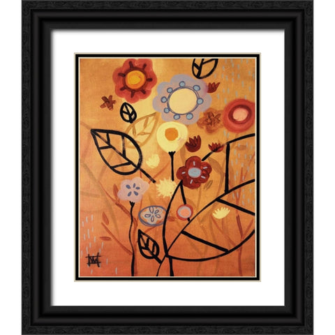 Floral Sonnet Black Ornate Wood Framed Art Print with Double Matting by Wescoat, Natasha