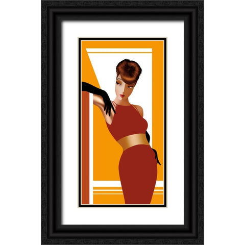 Elegantly Alana Black Ornate Wood Framed Art Print with Double Matting by Bravo, Jordan