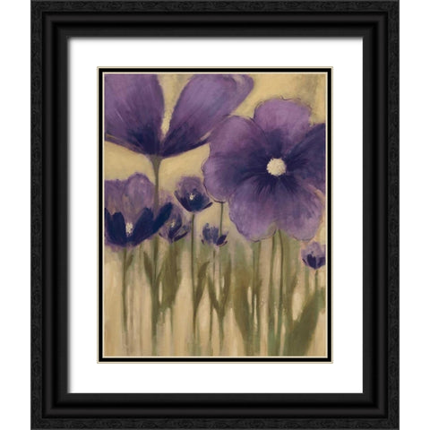 Summer Bloom I Black Ornate Wood Framed Art Print with Double Matting by MARIA