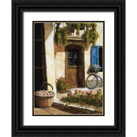 Back From the Market Black Ornate Wood Framed Art Print with Double Matting by Archambault, Gilles