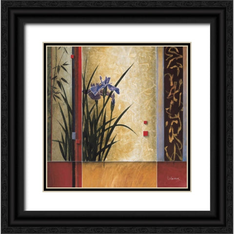 Garden Gateway Black Ornate Wood Framed Art Print with Double Matting by Li-Leger, Don