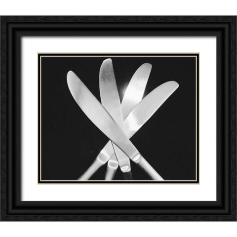 Knives Black Ornate Wood Framed Art Print with Double Matting by Feeley, Mike