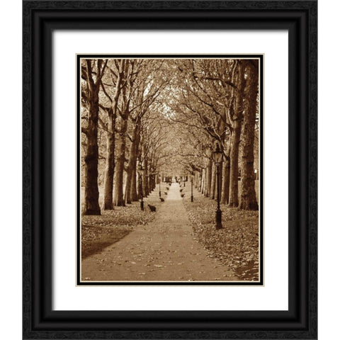 Autumn Stroll II Black Ornate Wood Framed Art Print with Double Matting by Maihara/Watt, Jeff/Boyce