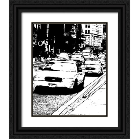 New York Minute II Black Ornate Wood Framed Art Print with Double Matting by Maihara/Watt, Jeff/Boyce