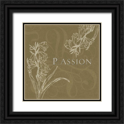Passion Black Ornate Wood Framed Art Print with Double Matting by Tanner, Jan