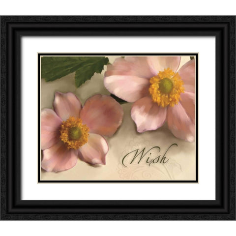 Wish Black Ornate Wood Framed Art Print with Double Matting by Tanner, Jan