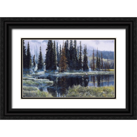 Heaven on Earth Black Ornate Wood Framed Art Print with Double Matting by Kiss, Andrew