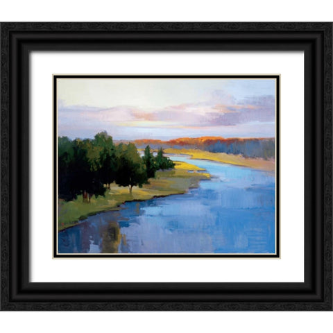 Royal River Black Ornate Wood Framed Art Print with Double Matting by McMurry, Vicki