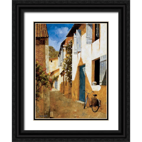 The Visit Black Ornate Wood Framed Art Print with Double Matting by Archambault, Gilles