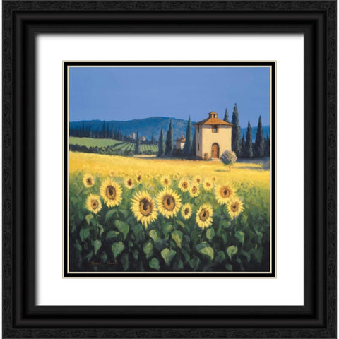 Golden Warmth Black Ornate Wood Framed Art Print with Double Matting by Short, David