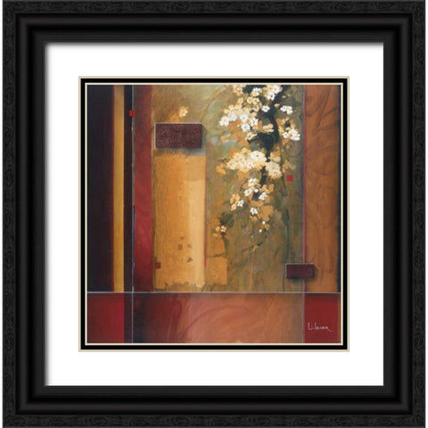 Summer Bloom Black Ornate Wood Framed Art Print with Double Matting by Li-Leger, Don