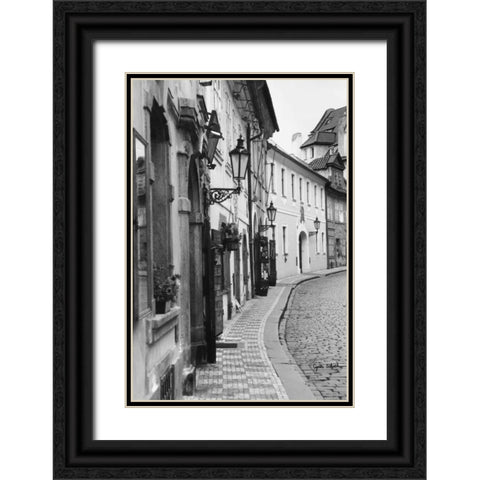 Beautiful Prague Czech Republic Black Ornate Wood Framed Art Print with Double Matting by Schick, Cyndi