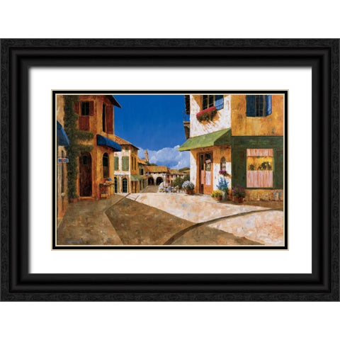 On My Way to the Market Black Ornate Wood Framed Art Print with Double Matting by Archambault, Gilles