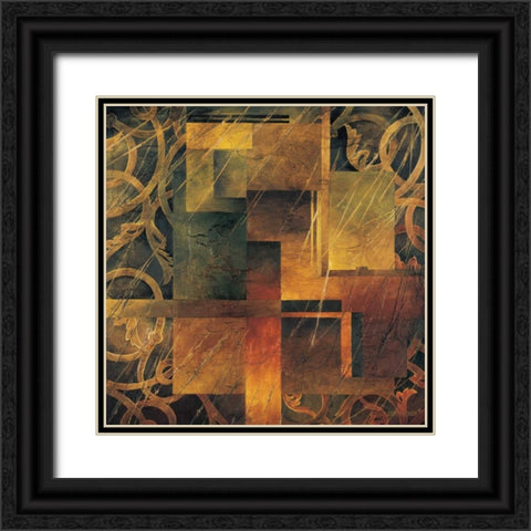 Visual Patterns II Black Ornate Wood Framed Art Print with Double Matting by Thompson, Linda