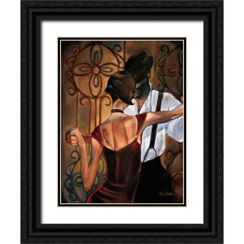 Evening Tango Black Ornate Wood Framed Art Print with Double Matting by Biddle, Trish