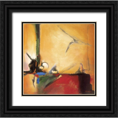 Winged Victory Black Ornate Wood Framed Art Print with Double Matting by Li-Leger, Noah