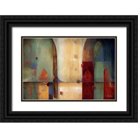 Orchestration Black Ornate Wood Framed Art Print with Double Matting by Li-Leger, Don