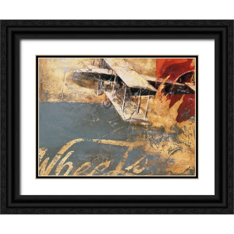 Wheels and Wings Black Ornate Wood Framed Art Print with Double Matting by Aliaga, Carme
