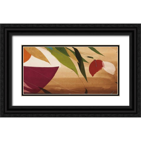 Flores Frescas I  Black Ornate Wood Framed Art Print with Double Matting by Abellan, Lola