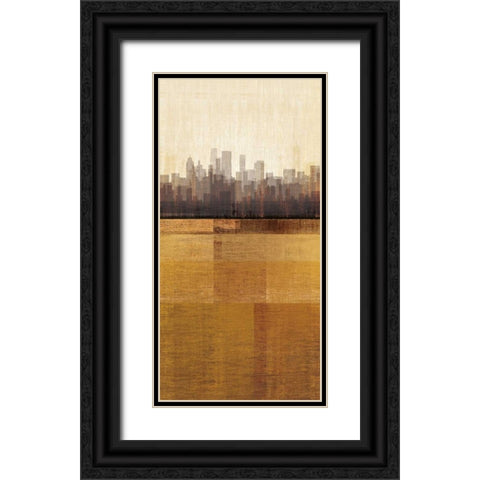 Metropolitan Jewel-Box - Topaz Black Ornate Wood Framed Art Print with Double Matting by Amori