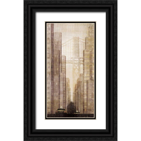 Departures Black Ornate Wood Framed Art Print with Double Matting by Amori