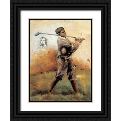 Birdie Black Ornate Wood Framed Art Print with Double Matting by Azim, Roya