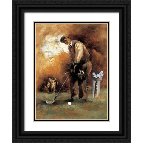At the Tee Black Ornate Wood Framed Art Print with Double Matting by Azim, Roya