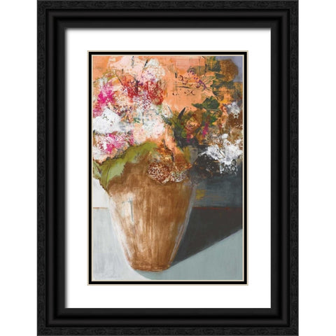 Two Dozen Blooms Black Ornate Wood Framed Art Print with Double Matting by Bernsen, Leslie