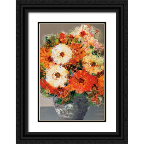 In Full Bloom Black Ornate Wood Framed Art Print with Double Matting by Bernsen, Leslie