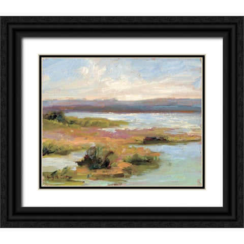 Jewels of the Wetlands Series One Black Ornate Wood Framed Art Print with Double Matting by Curt, Brigitte