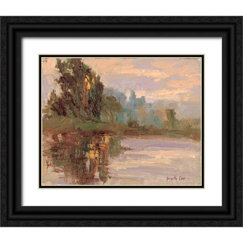 Jewels of the Wetlands Series One Black Ornate Wood Framed Art Print with Double Matting by Curt, Brigitte
