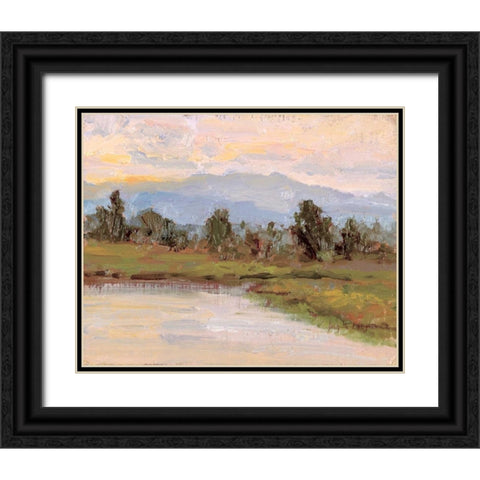 Jewels of the Wetlands Series One Black Ornate Wood Framed Art Print with Double Matting by Curt, Brigitte