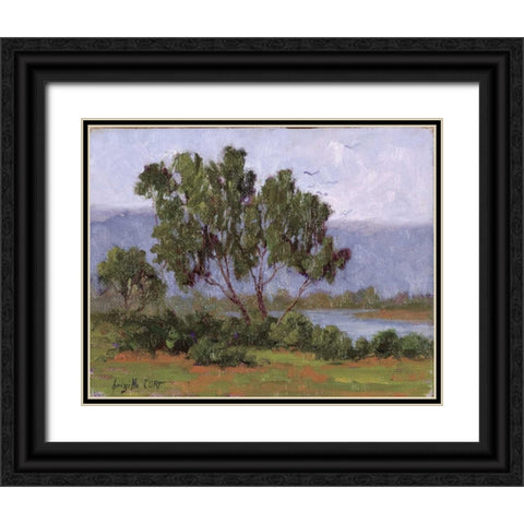 Rivages Series I Black Ornate Wood Framed Art Print with Double Matting by Curt, Brigitte