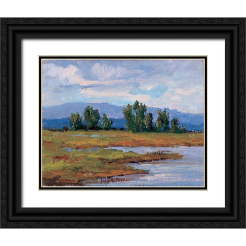 Rivages Series I Black Ornate Wood Framed Art Print with Double Matting by Curt, Brigitte